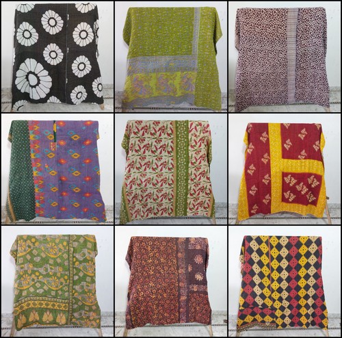 Handmade vintage kantha quilt - handmade,