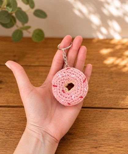Positive vibes crochet donut - positive,