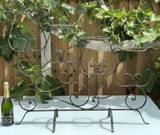 LARGE ANTIQUE FRENCH WROUGHT IRON CAMPANA PLANT STAND, L99 H83cm -  EX CHATEAU