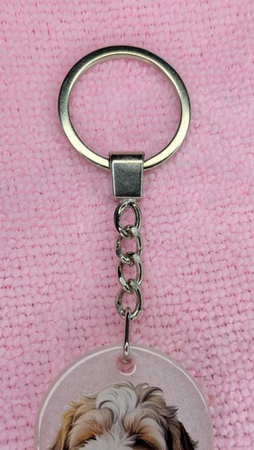Havanese sleeping keyring cute - havanese,
