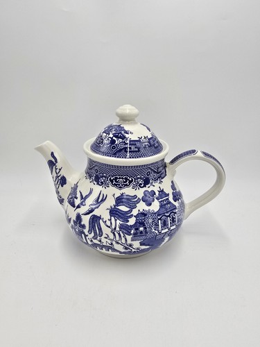 Churchill willow teapot blue - willow,