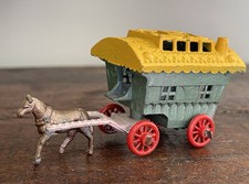 Vintage Miniature Benbros Mighty Midget No.5 Gypsy Caravan & Horse Diecast Model