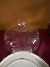 Ceramic Cake Stand with Glass