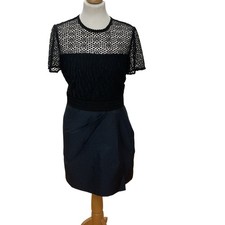 Reiss Black Lace Short Sleeve