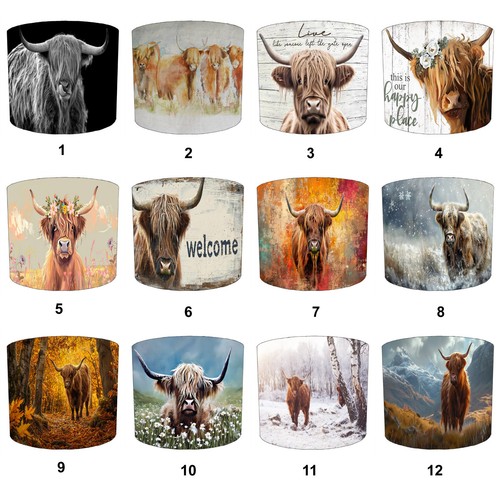 Highland cows cattle lampshade - cows,