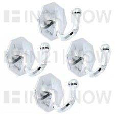 4x SELF ADHESIVE WALL HOOKS