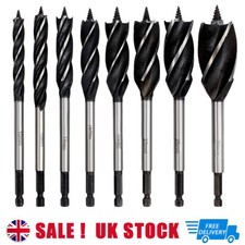 High-Carbon Steel Fast Cut Wood Auger Wood Drill Bit Tools Set Alloy 10-32MM UK