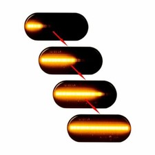 ?Pair Dynamic LED Side Indicator Smoke Turn Signal Light For VW FORD SEAT SKODA