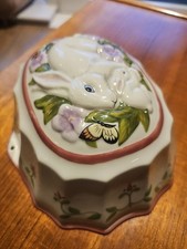Le Cordon Bleu The Franklin Mint 1986 Rabbit Design Ceramic Kitchen Jelly Mould