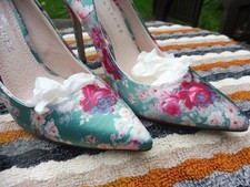 Next Signature green floral court shoes, NWB, SIZE 3.5/36