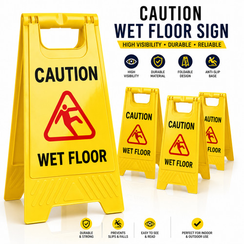 Wet floor sign caution - wet,