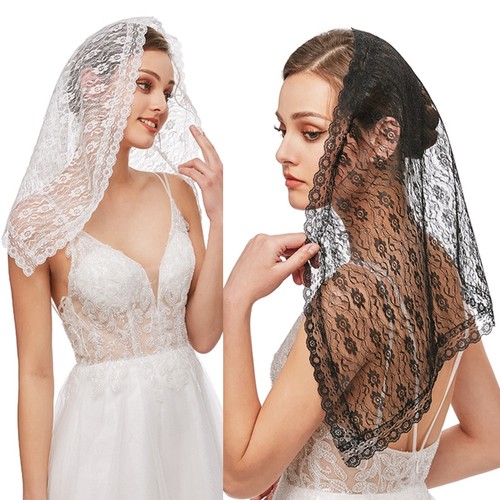 Latin mass veil floral lace - latin,