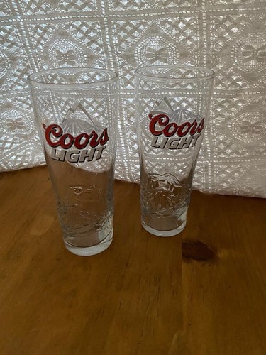 Coors light half pint glass - 2,