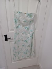 Coast boned corset dress size strapless embroidred summer size 10 immaculate
