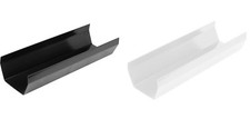 Square Line Guttering White Black or Brown Various Lengths Guttering 114mm