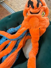 Adult Orange Octopus Mascot