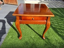 Vintage Wooden Side Table with Drawer, 500mm x 500mmx 500mm