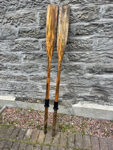 Vintage wooden oars - vintage, /