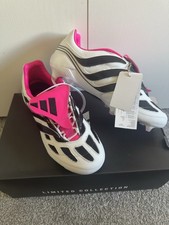 Adidas Predator Precision+ Firm Ground Boots Cloud White / Core Black UK 8
