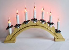 Vintage Christmas Argos Candle Arch Flickering Fire Effect Boxed Window Mantel