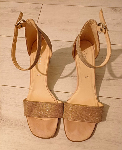 Gabor gold glitter - glitter, strappy