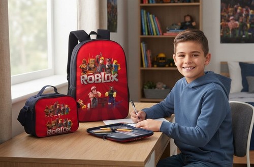 Roblox school backpack 3pcs - roblox,
