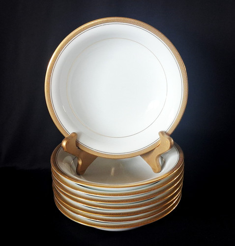 Noritake pompeii soup bowls - soup,