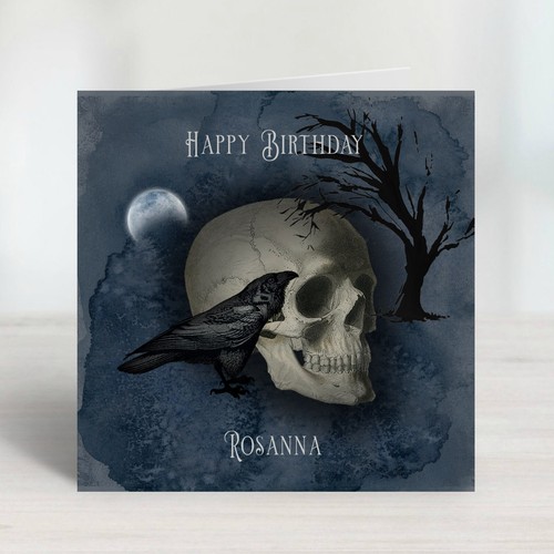 Personalised blue moon - blue, skull