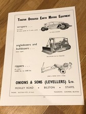 1950 double sided advert -  tractor operated earth moving equipment