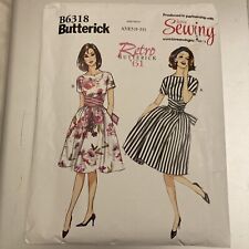Sewing Pattern Butterick B6318 Vintage Dress Size Retro 6-22 Uncut 1961 Reissue