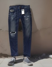 Mens DIESEL THAVAR NE Blue JoggJeans 0662L JEANS size W30 stretch Skinny slim