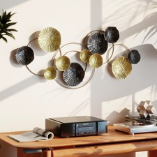 Metal Wall Art with Lotus-Leaf