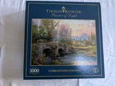 Thomas Kinkade Painter Of Light Cobblestone Evening  1000 Piece Jigsaw