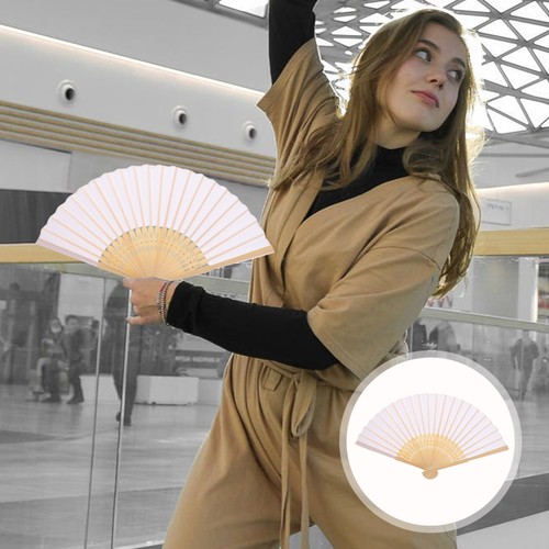 3pcs bamboo folding fan blank - 3pcs,