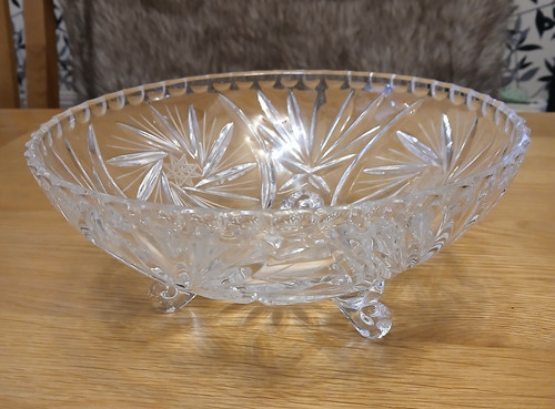 Clear cut glass starburst - cut,