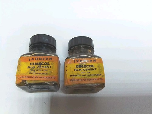 Vintage cinecol film cement - cinecol, x2