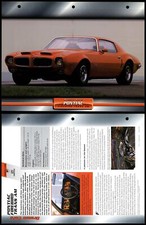 Pontiac Firebird Trans AM - 1971 - Sports Atlas Dream Cars Fact File Card