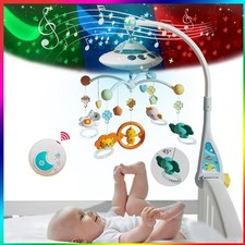 Baby Musical Crib Bed Bell Cot