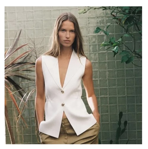 Zara ruffled waist vest - waist,