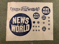 Vintage News of the World Canvas Advertising Sheet