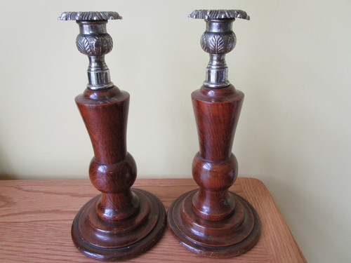 Vintage pair turned wooden - vintage,