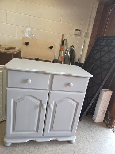 Grey painted vintage pine - vintage,