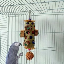 Pet Bird Chew Toy Natural Cornhusk Pinecone for Cockatiel Conure Cockatoos Toy