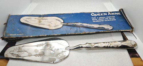 Queen anne silver plated cake - anne,