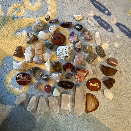 Mixed lot tumbled stones - tumbled, &
