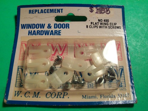 Window door flat wing clip - window,
