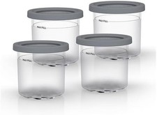 Ninja Ice Cream Maker Dessert Tubs with Lids Set of 4 Compatible With The NC300