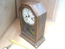 FMS VINTAGE FRIEDRICH MAUTHE SCHWENNINGEN MANTEL CLOCK BRASS MOVEMENT TICKING