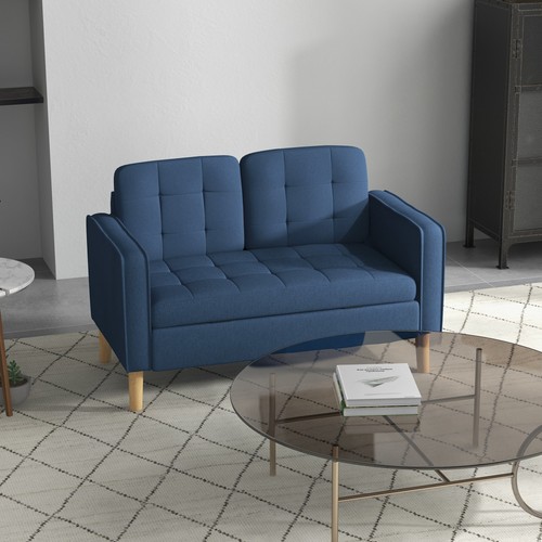Homcom compact loveseat sofa - compact,