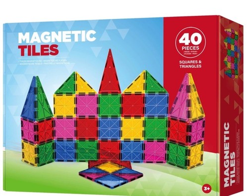 Magnetic tiles piece - magnetic, 40-piece